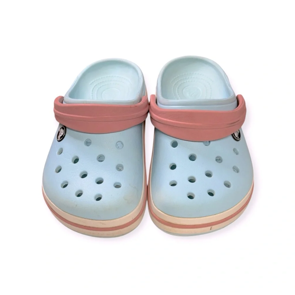CROCS Kids Water Shoes - Light‎ Blue and Pink Size 1